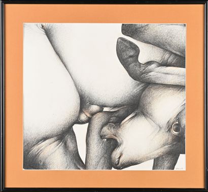 Marie BREUCQ (1950)
Chevaux
Fusain et sanguine...