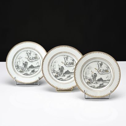 Compagnie des Indes, XVIIIe siècle, 
Trois...