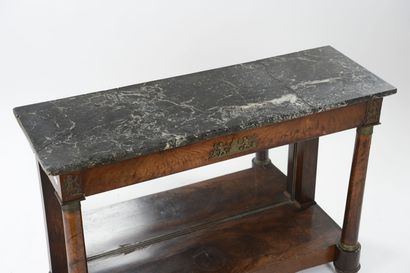 Console rectangulaire en bois de placage...