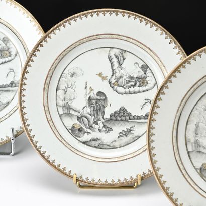 Compagnie des Indes, XVIIIe siècle, 
Trois...