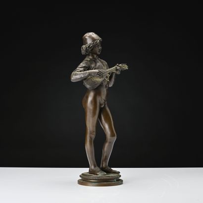Paul DUBOIS( 1829-1905),
Le Joueur de Mandoline,...