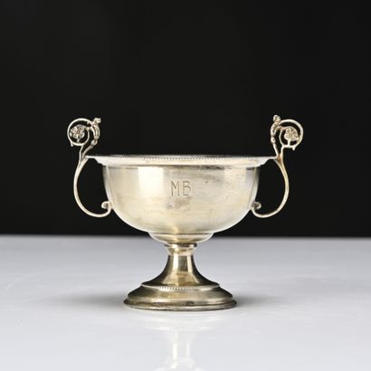 Coupe de mariée en argent uni, poinçon minerve,...