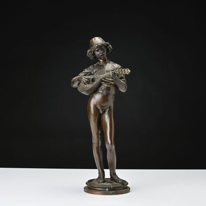 Paul DUBOIS( 1829-1905),
Le Joueur de Mandoline,...
