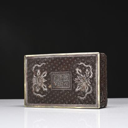 Chine, XXe siècle, 
Coffret rectangulaire...