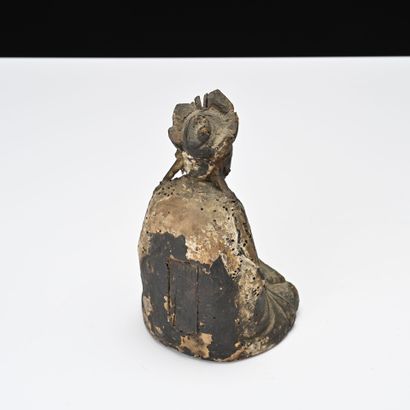 Sino-tibet XVIIIe siècle, 
Statuette en bois...