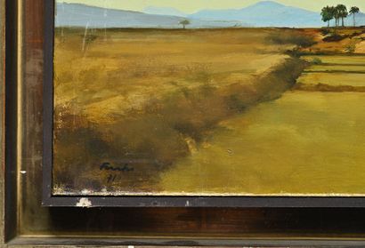Jacques F. FUCHS (1922-1980).
Paysage, 1971.
Huile...