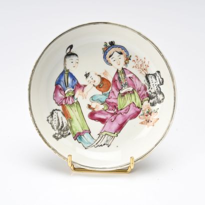 Chine, fin XVIIIe siècle, 
Coupe creuse en...