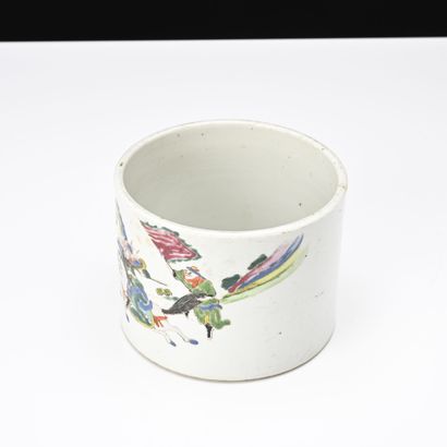 Chine, époque Qing 
Bitong en porcelaine...