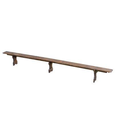 Deux bancs en bois naturel 
19ème siècle
H...