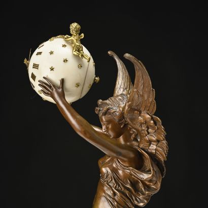 D'après Albert Ernest CARRIER BELLEUSE (1824-1887)
Pendule...