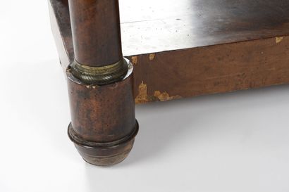 Console rectangulaire en bois de placage...