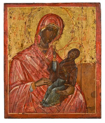 Icône de Sainte Anne avec la Vierge Marie....