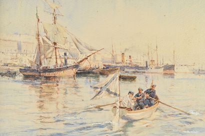 Gilbert GALLAND (1870-1956), 
La Baie d'Alger,...