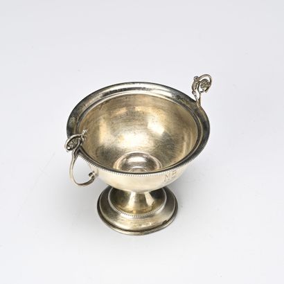 Coupe de mariée en argent uni, poinçon minerve,...