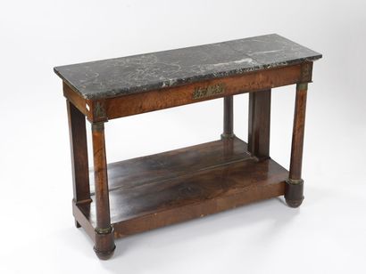 Console rectangulaire en bois de placage...