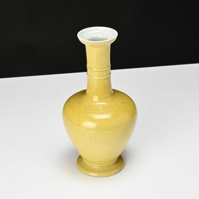 Chine, XIXe siècle, 
Vase pansu sur petit...