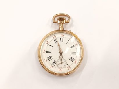 Montre de gousset en or jaune 18 K (750)...