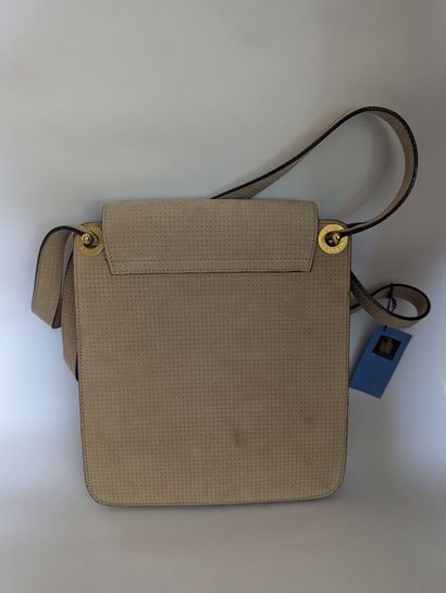 LANVIN. Sac à bandoulière marron en cuir...