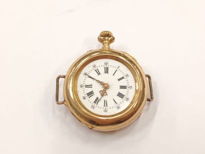 Montre de col en or jaune 18 K (750) deux...