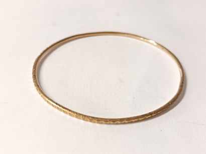 Bracelet jonc rigide en or (585) 14K, décor...