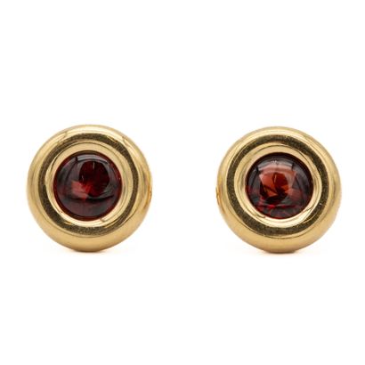 Paire de boucles d'oreilles en or jaune (750)...