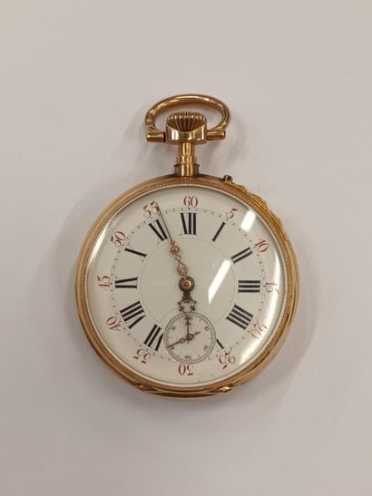 Montre de gousset en or jaune 18 K (750)...