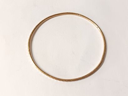 Bracelet jonc rigide en or (585) 14K, décor...