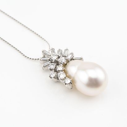 Chaîne en or blanc (750) 18K maille anglaise...