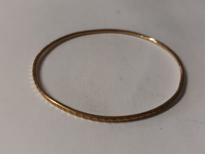 Bracelet jonc rigide en or (585) 14K, décor...