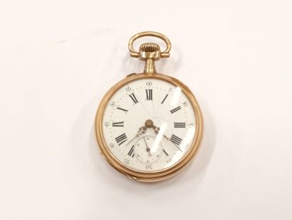 Montre de gousset en or jaune 18 K (750),...