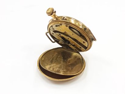 Montre de col en or jaune 18 K (750) deux...