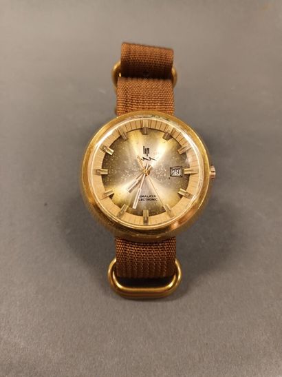 LIP, fabric wristwatch, gold-colored metal...