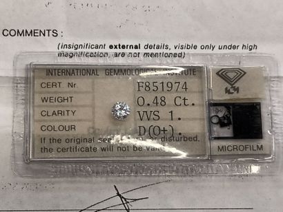 Diamond under seal, IGI certificate of 0.48...
