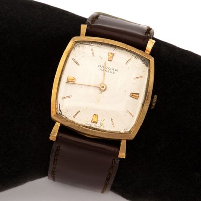SARCAR Genève. Bracelet watch. Square case...