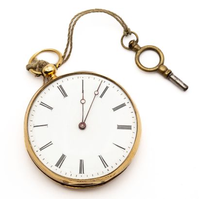 18K (750) yellow gold gousset watch, one...