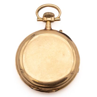 18K yellow gold (750) gousset watch, two...