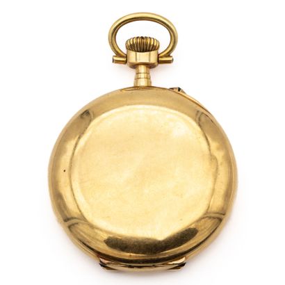 18K yellow gold (750) gousset watch, two...