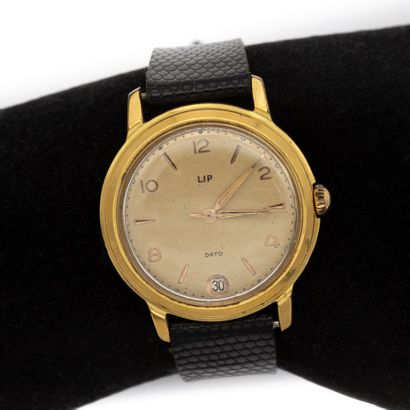 LIP DATO, wristwatch, steel case, mechanical...