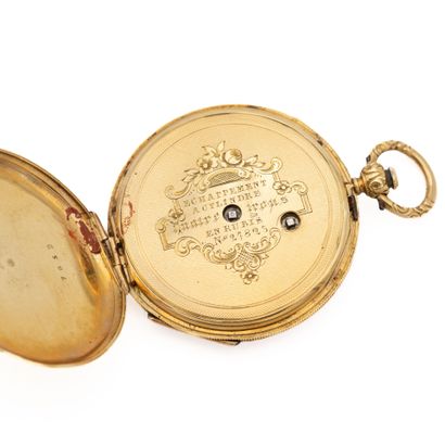 18K yellow gold (750) collar watch.
Small...