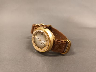 LIP, fabric wristwatch, gold-colored metal...