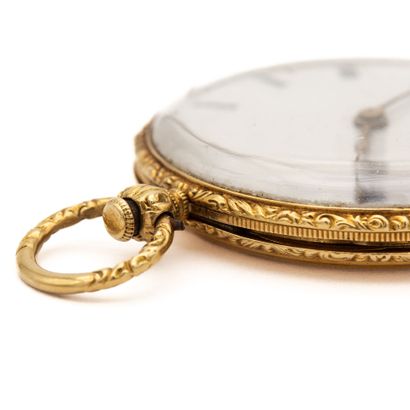18K yellow gold (750) collar watch.
Small...
