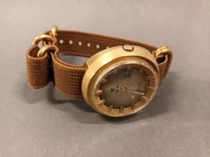 LIP, fabric wristwatch, gold-colored metal...