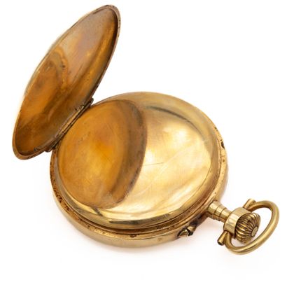 18K yellow gold (750) gousset watch, two...
