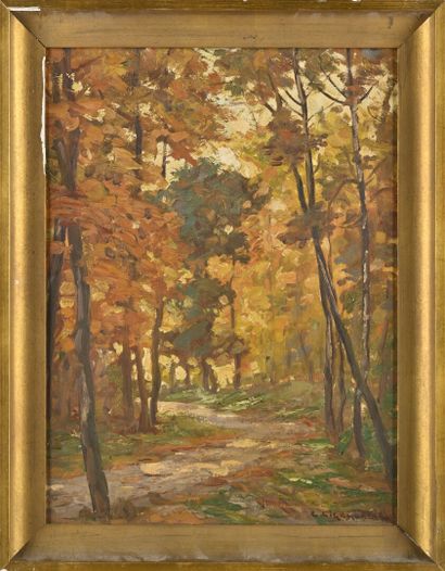 Claude LIGONESCHE (1881-1949)
Sous bois à...