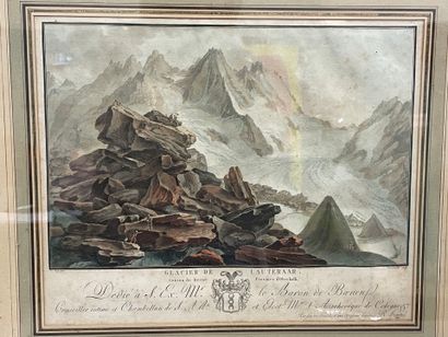 D'après C WALF, gravé par DESCOURTIS
Le glacier...