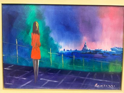Eiano FANTUZZI
Juen fille debout devant loe...