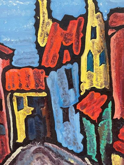 Sergei TAIROV,
Le Vieux TALLIN, paysage bleu...