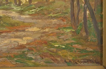 Claude LIGONESCHE (1881-1949)
Sous bois à...