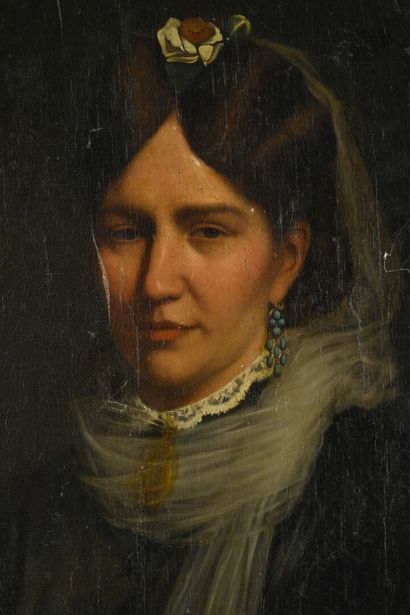 Ecole française du 19ème
Portrait de femme...