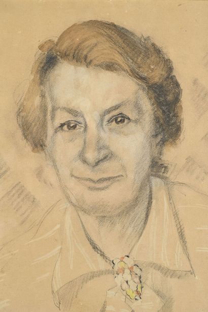 Portrait de femme agée
Dessin à la craie...